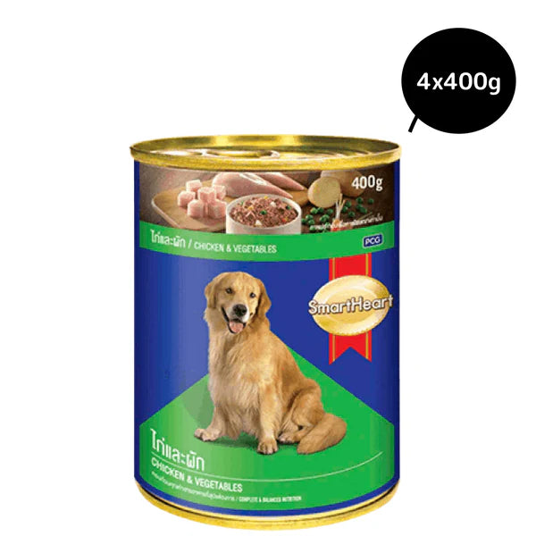 SmartHeart Canned Adult Dog Food Chicken & Vegetable 400g