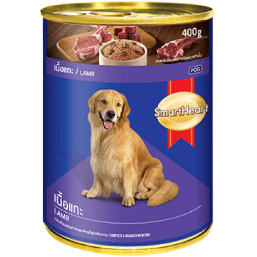 SmartHeart Canned Adult Dog Food Lamb 400g (Pack of 6)