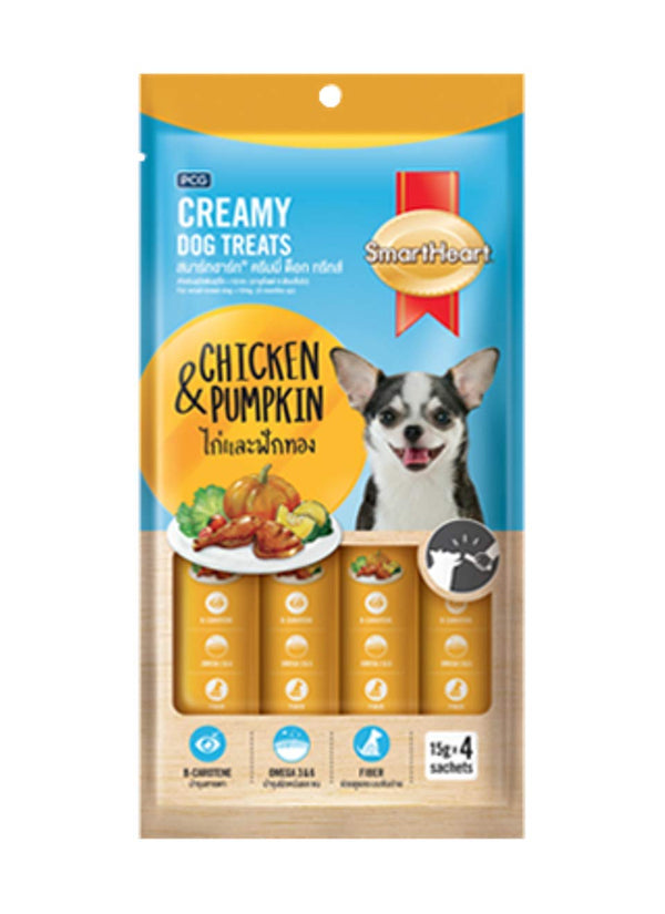 Smart Heart Creamy Dog Treats Chicken & Pumpkin 60g