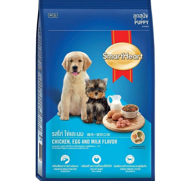 SmartHeart Puppy Dog Food Chicken, Egg & Milk Flavour 8kg