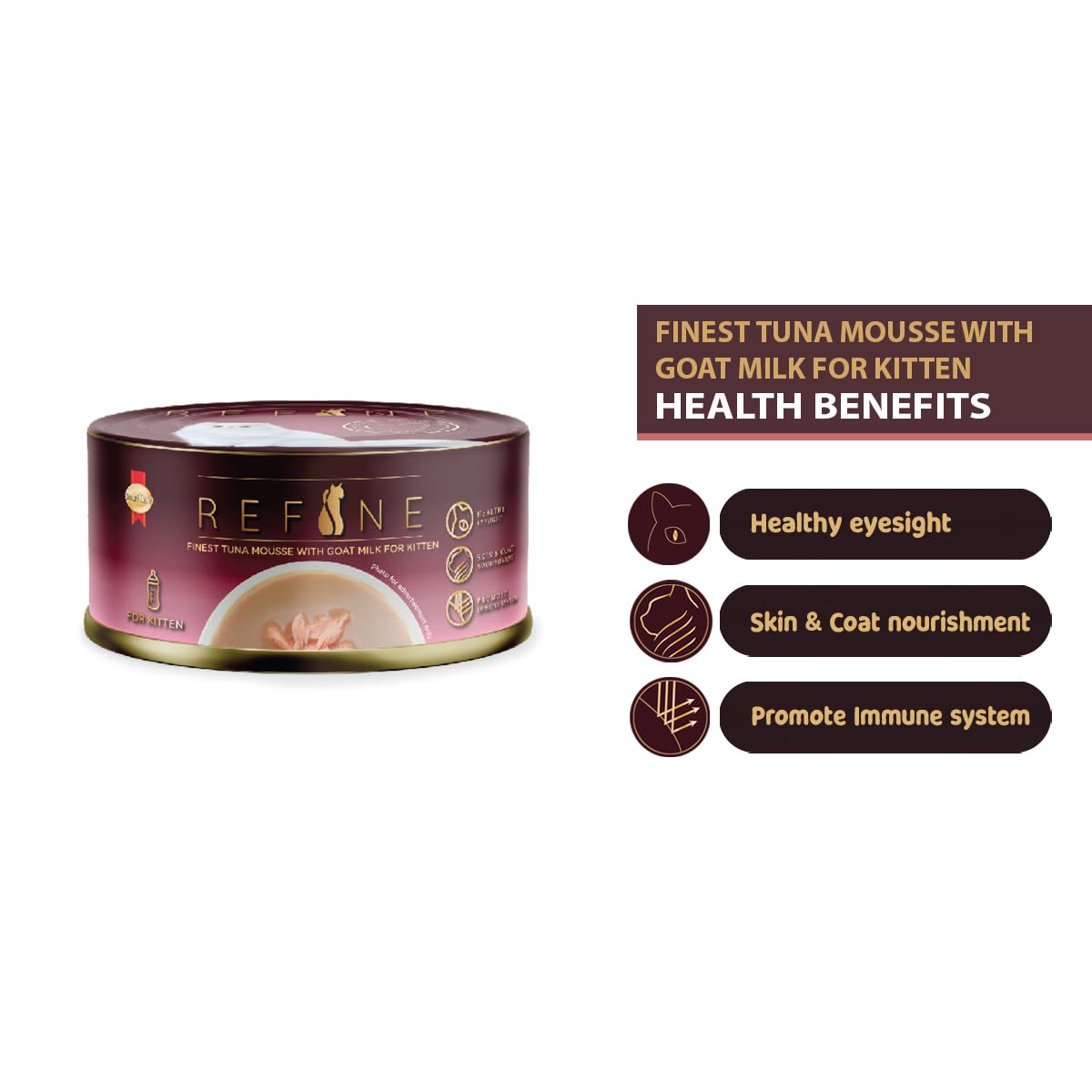 SmartHeart Real Finest Tuna Mousse with Milk Kitten Wet Food 80g