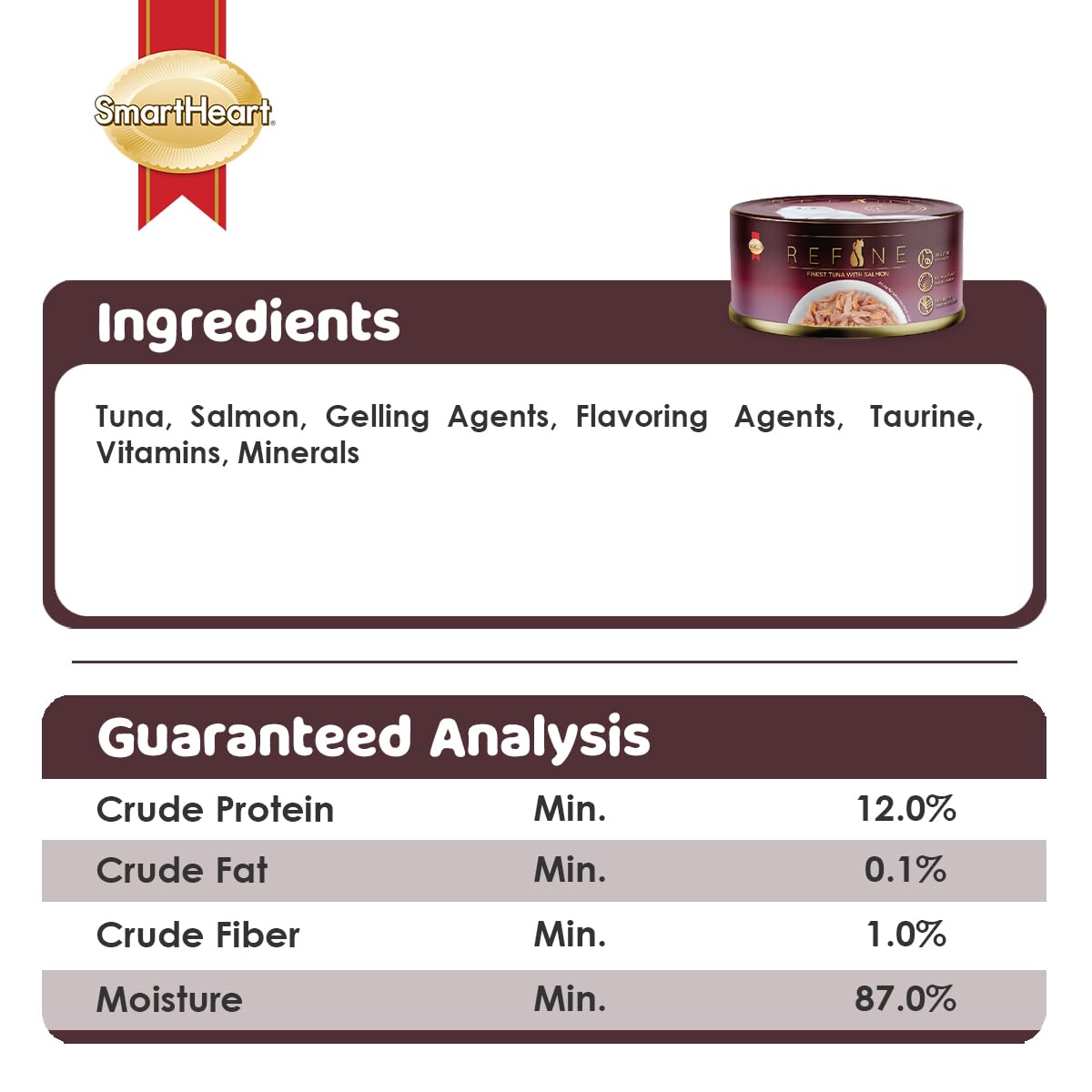SmartHeart Real Finest Tuna with Salmon Cat Wet Food 80g