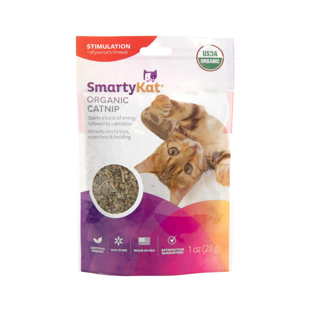 SmartyKat Certified Organic Catnip – 1oz Pouch