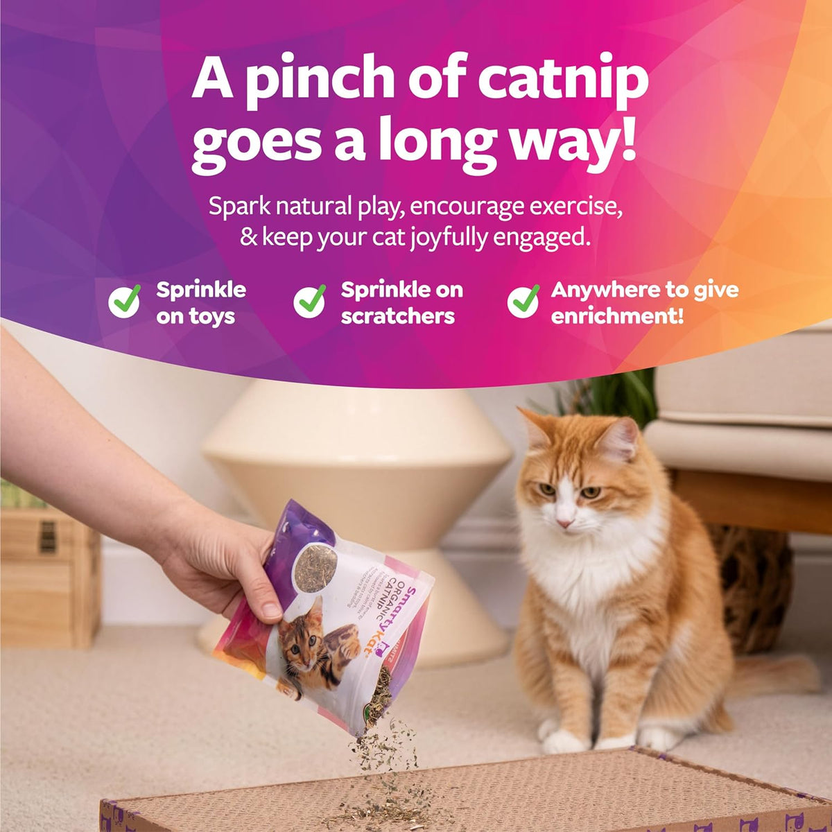 SmartyKat Certified Organic Catnip – 1oz Pouch