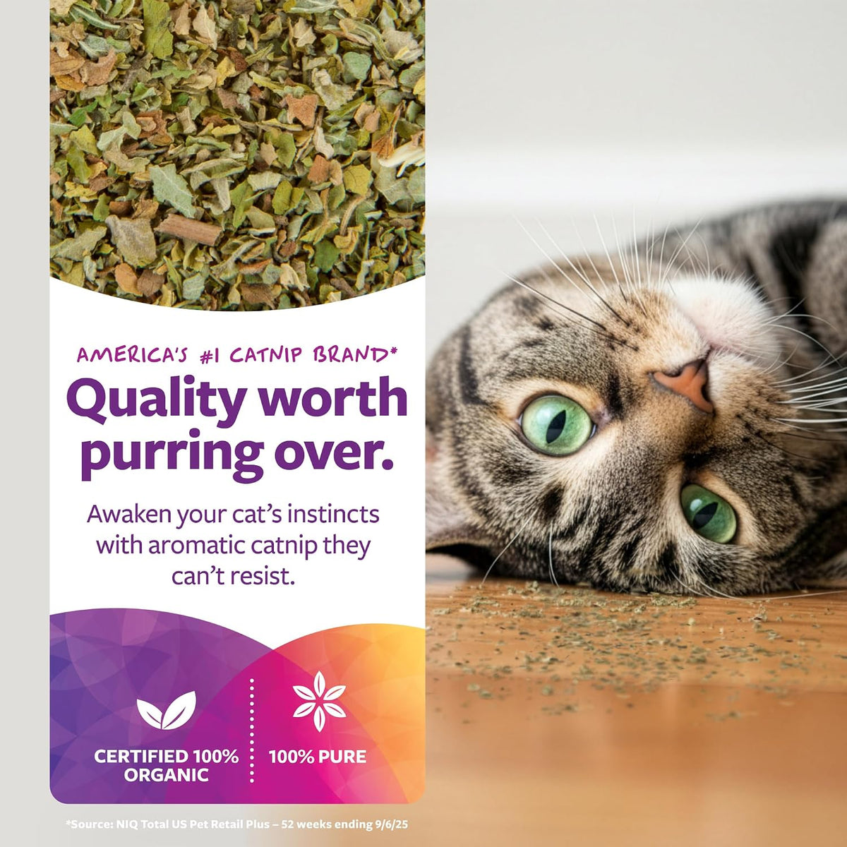 SmartyKat Certified Organic Catnip – 0.5oz Pouch in PDQ