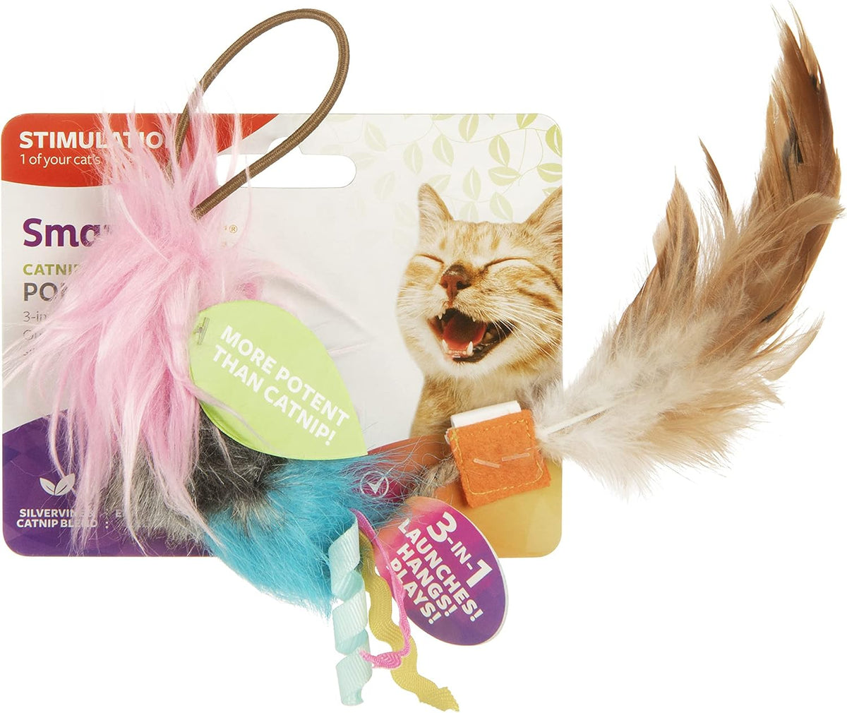 SmartyKat Pom Pom Player Door Dangler Catnip & Silvervine Cat Toy