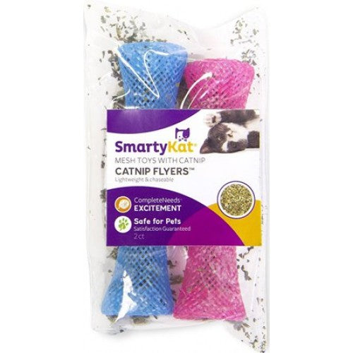 SmartyKat Catnip Flyer Mesh Flyers Catnip Cat Toys – Set of 2