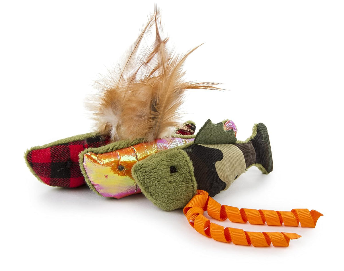 SmartyKat Fish Friends Crinkle, Feather & Catnip Cat Toys – Set of 3