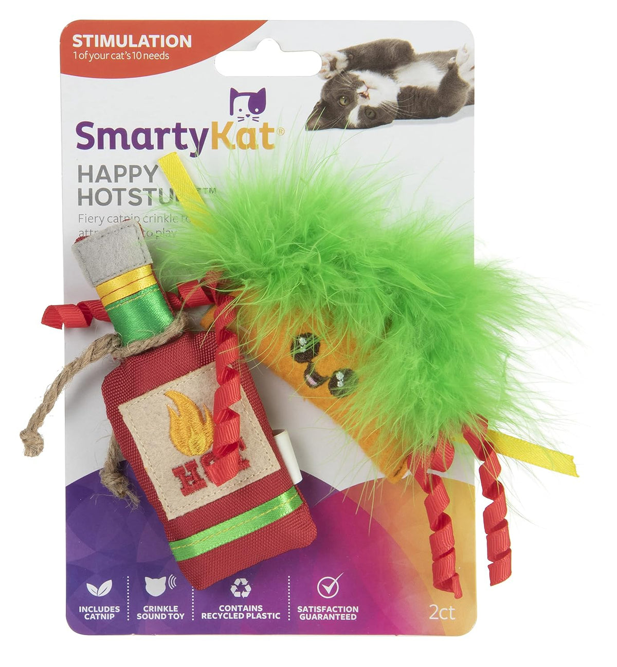SmartyKat Happy Hotstuff Catnip Cat Toys – Set of 2