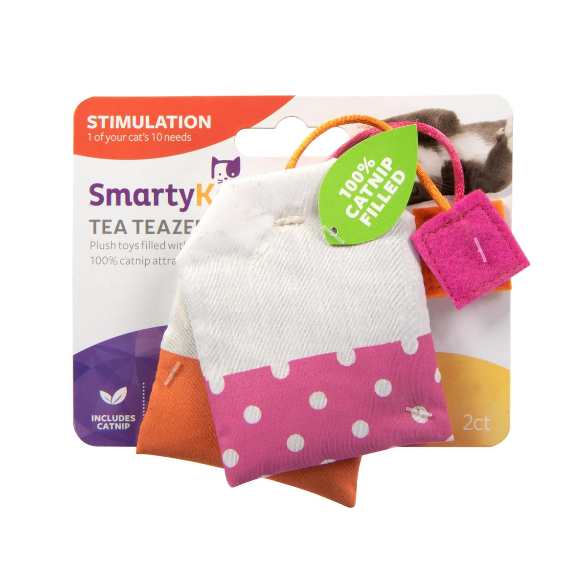 SmartyKat Tea Teazers Catnip Filled Cat Toys – Set of 2