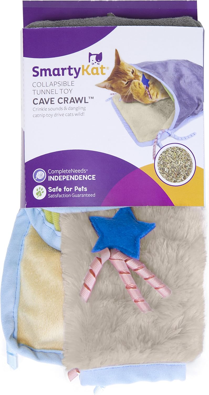 SmartyKat Cave Crawl Crinkle Sack Cat Toy
