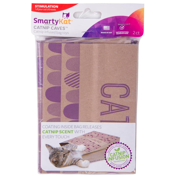 SmartyKat Cat Caves Catnip Infused Paper Bags – Set of 2