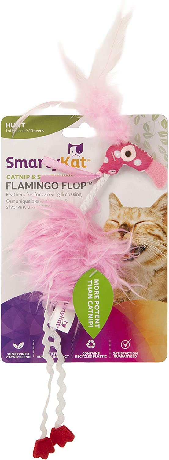 SmartyKat Flamingo Flop Feathered Catnip & Silvervine Cat Toy