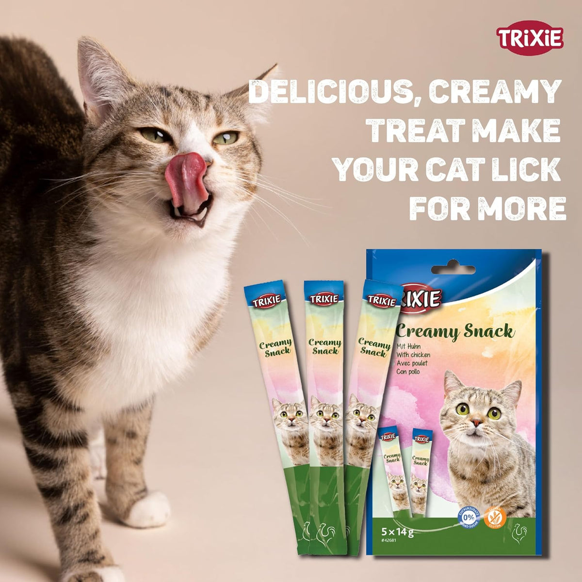 Trixie Creamy Snack with white fish, 5 × 14 g