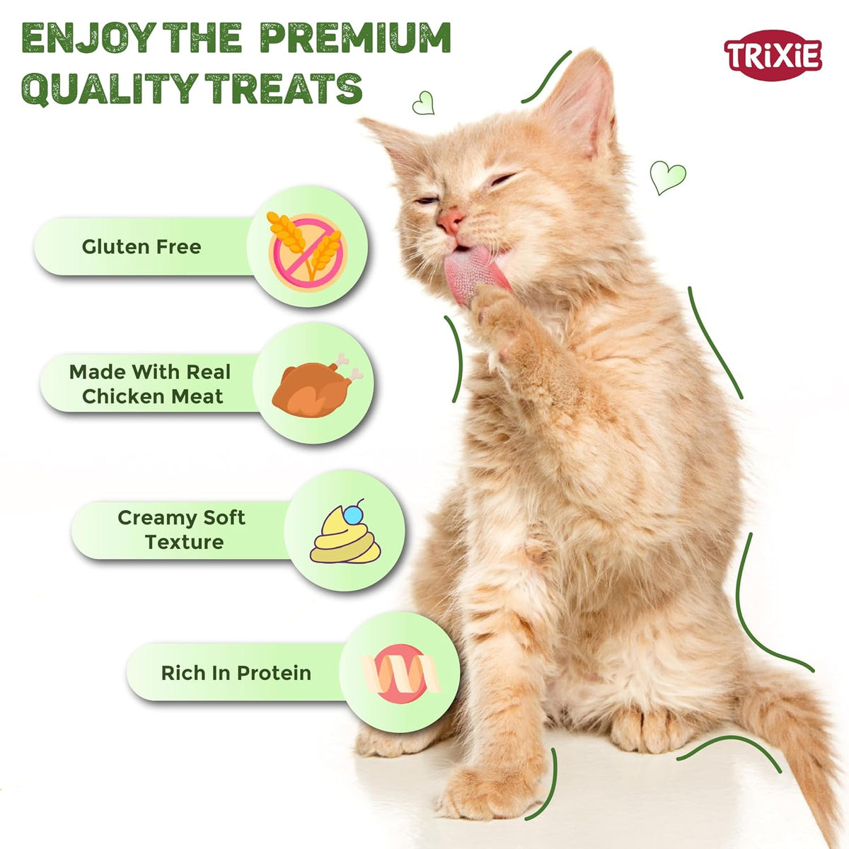 Trixie Creamy Snack with white fish, 5 × 14 g