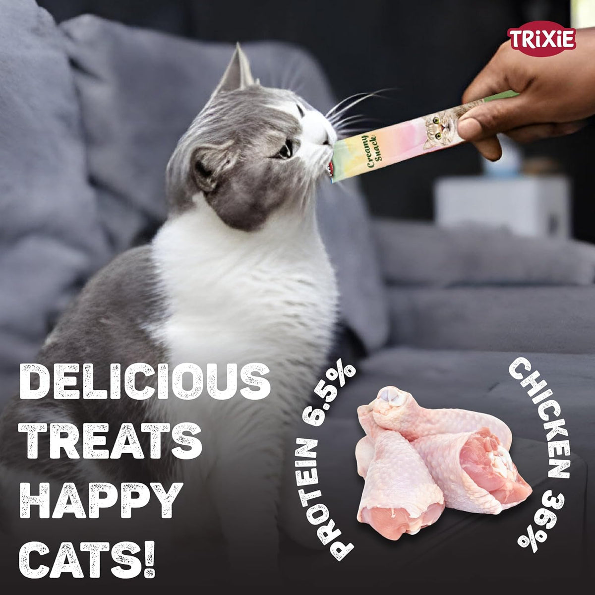 Trixie Creamy Snack with white fish, 5 × 14 g