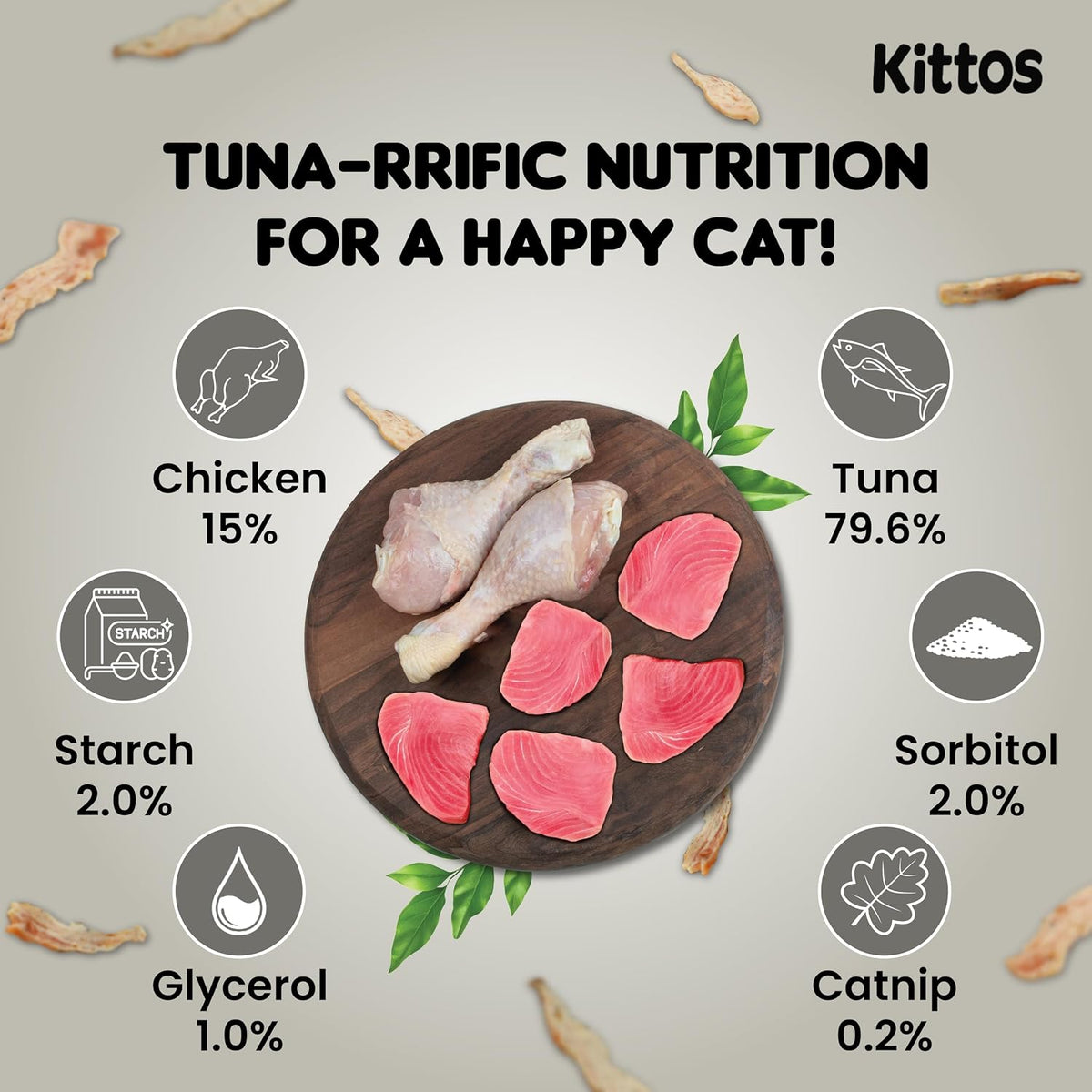 Tuna Jerky Strips Cat Treat, 35 gm