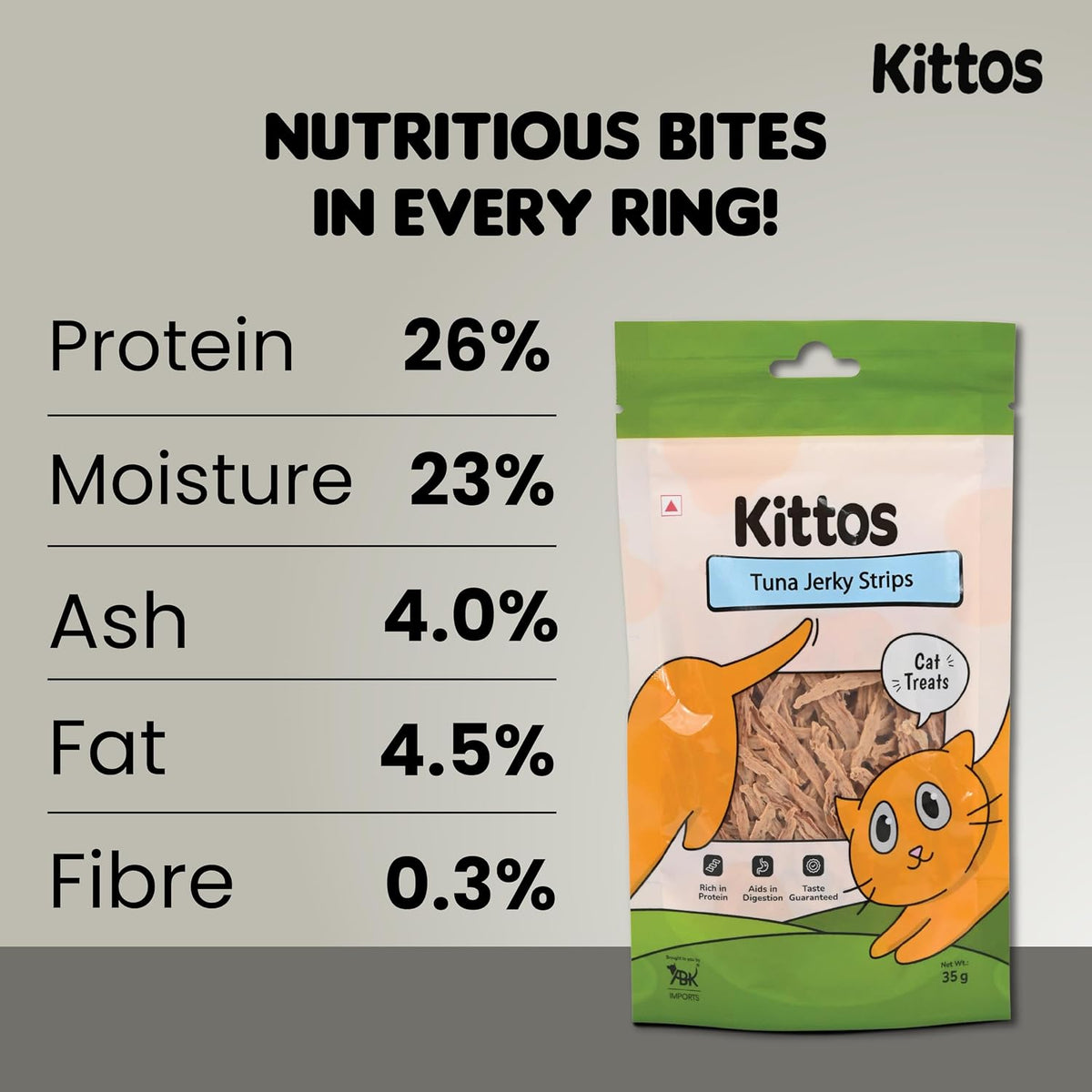 Tuna Jerky Strips Cat Treat, 35 gm