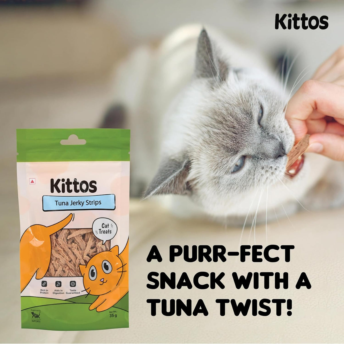 Tuna Jerky Strips Cat Treat, 35 gm