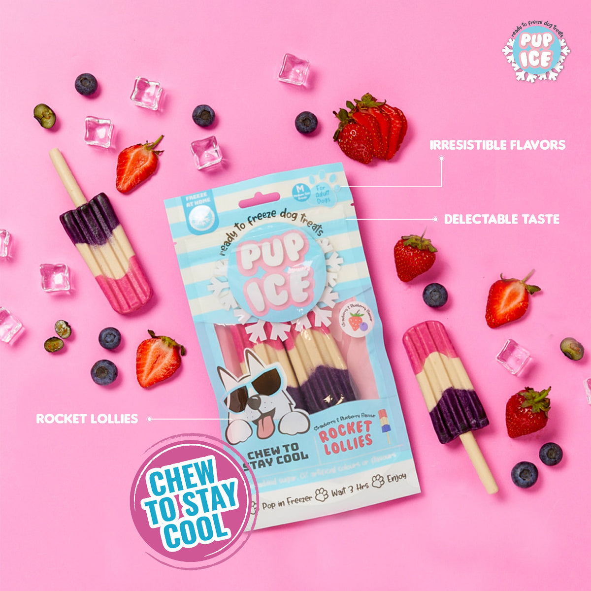 Pup Ice Rocket Lollies Blueberry & Strawberry 2Pk 90G - PI04-02.jpg