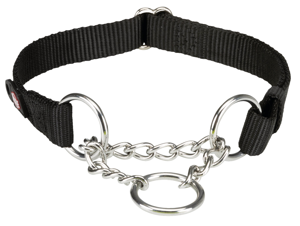 Trixie Premium Stop-the-pull Collar, 35-50 cm/20 mm,M-L, Jet Black