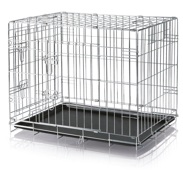 Trixie Home Kennel, Wire Mesh with Two Doors, 78L x 55W x 62H cm / 31L x 22W x 24H inch