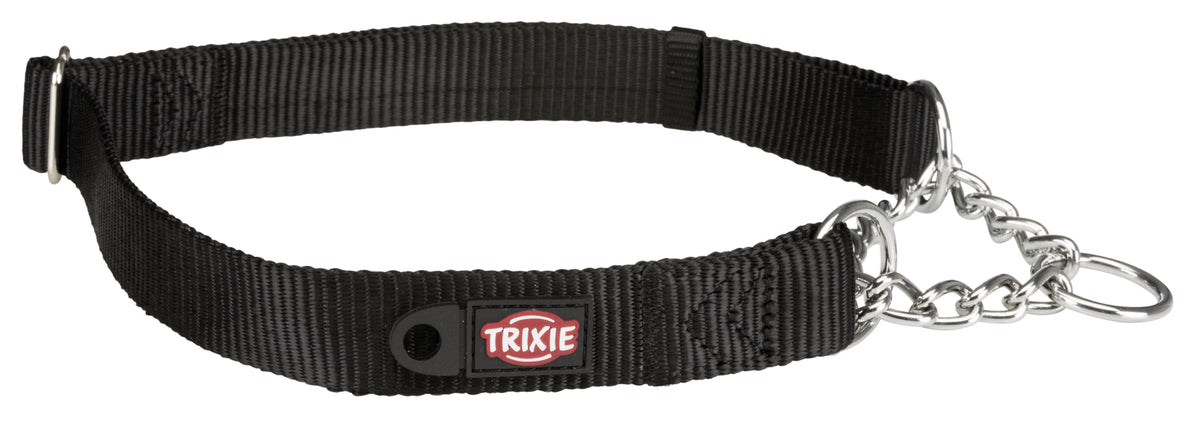 Trixie Premium Stop-the-pull Collar, 35-50 cm/20 mm,M-L, Jet Black