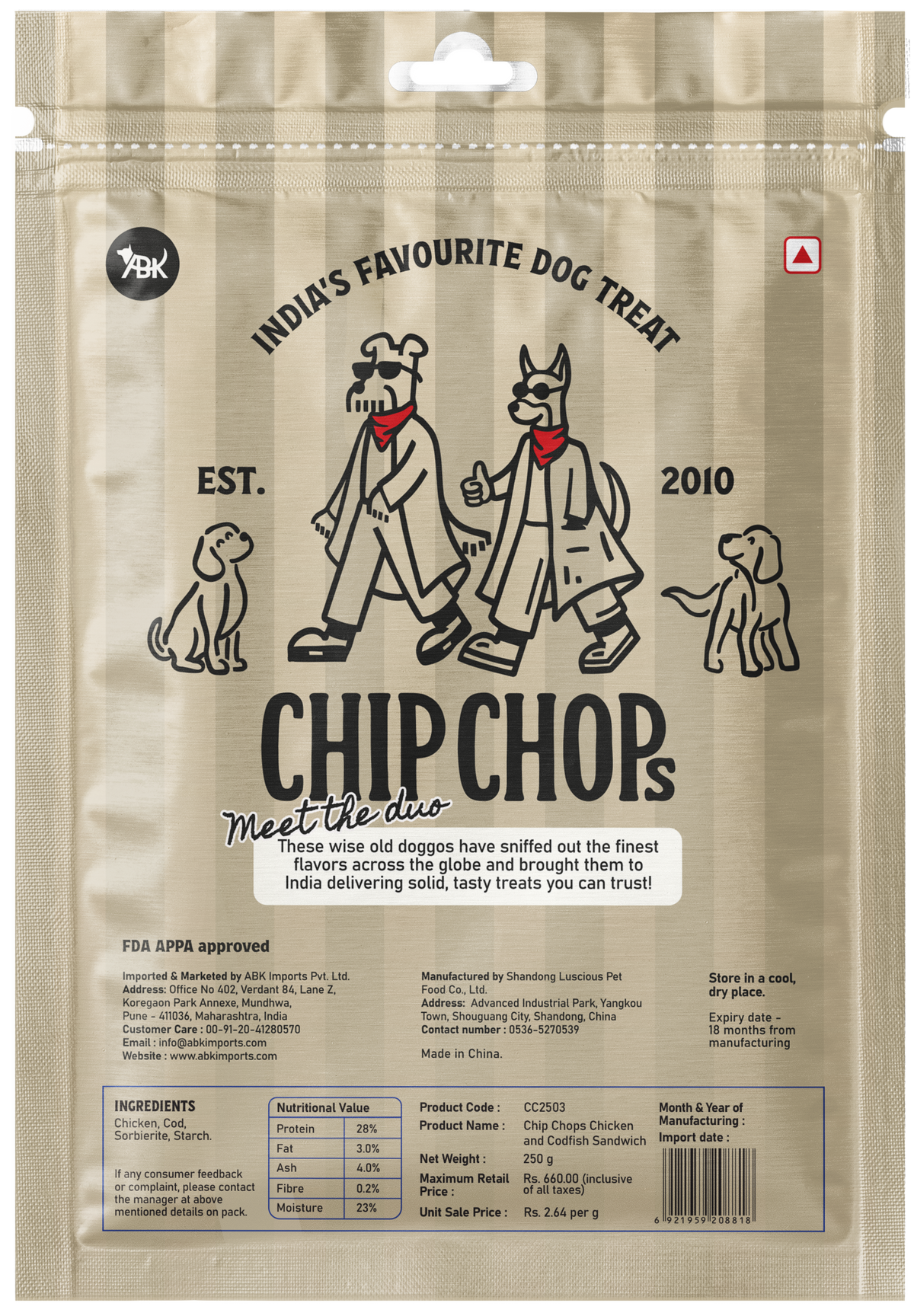 Chip Chops Chicken & Codfish Sandwich, 250 g - CC2503_02.png