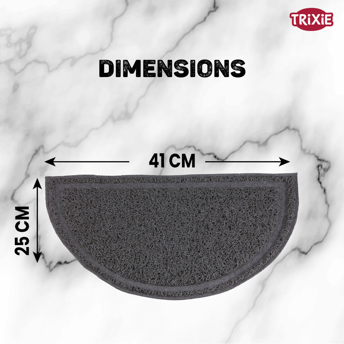 Trixie Cat litter tray mat, semi-circular, PVC, 41 × 25 cm, anthracite NEW