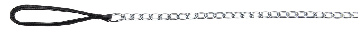 Trixie Chain Leash with Nylon Hand Loop, 3.30 ft/4.0 mm, Black