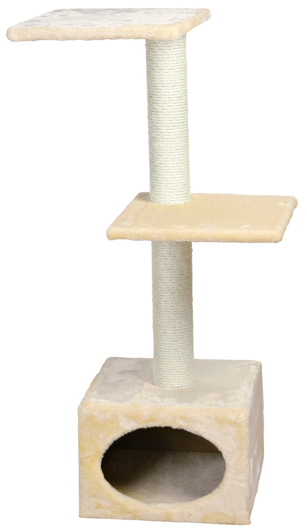 Trixie Badalona Scratching Post, Floor Area 37 x 37 cm, Post ø 9 cm, Height 109 cm / 43 inch, Thread Size M8, beige