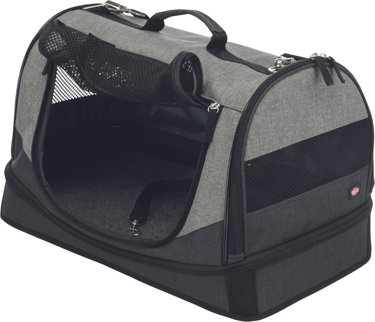 Trixie Holly Carrier, 30 × 30 × 50 cm, upto 15 kg, Black/Grey