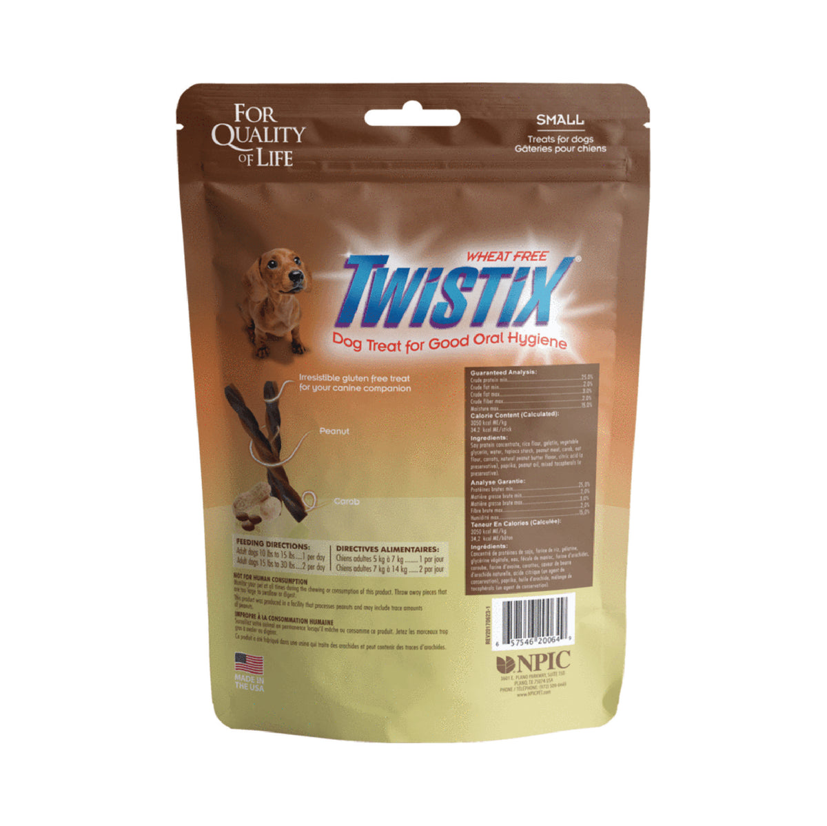 Twistix Peanut & Carob Flavor, 156 gm, Small - 631634_6.jpg