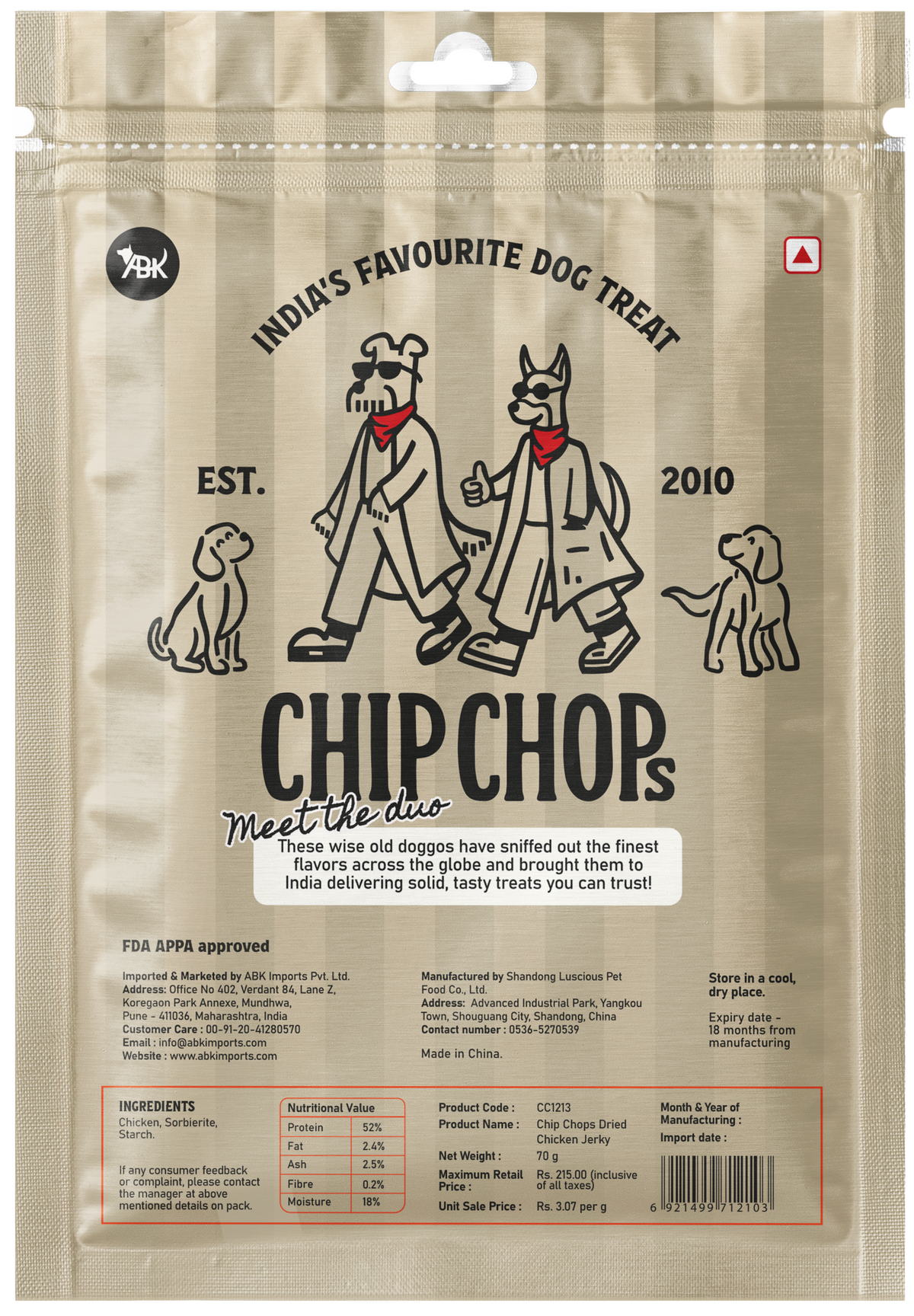 Chip Chops Sun Dried Chicken Jerky, 70 gm - CC1213_02.png