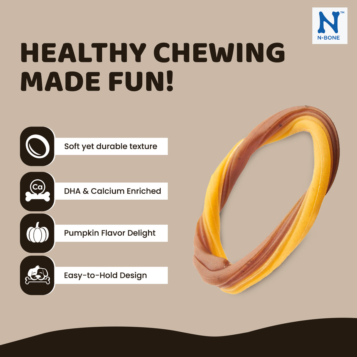 N-Bone Puppy Teething Ring, Pumpkin Flavor - 112171 PDP 3.jpg