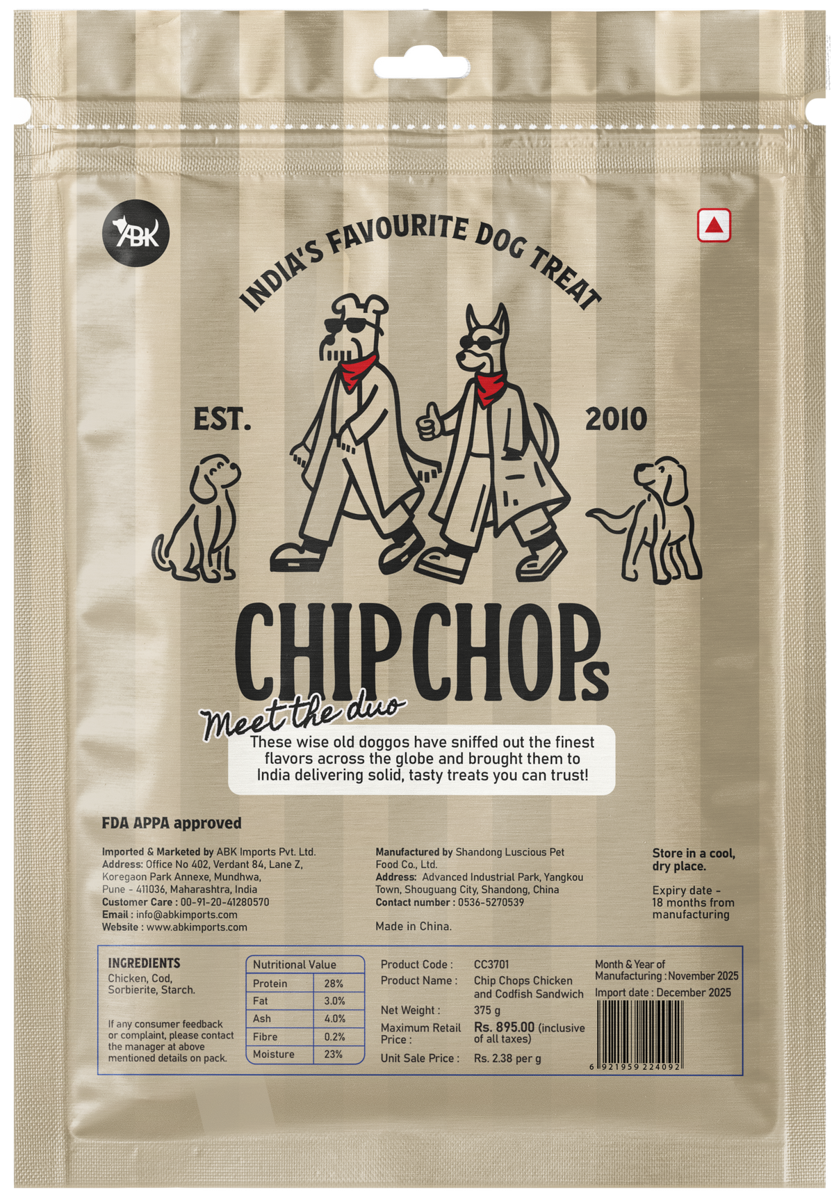 Chip Chops Chicken and Codfish Sandwich 375g - CC3701_02.png