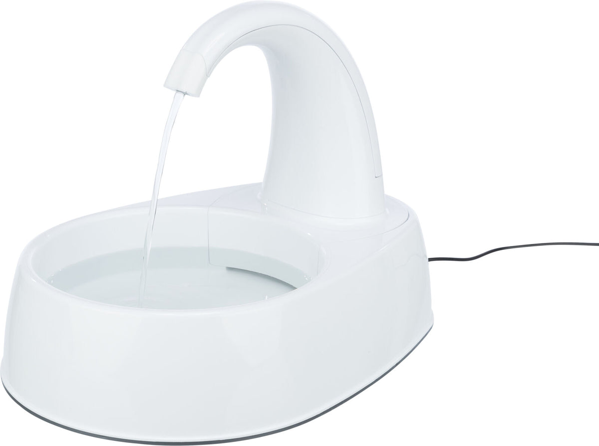 Trixie Curved Stream drinking fountain, plastic, 2.5 l/25 × 24.5 × 35 cm, white