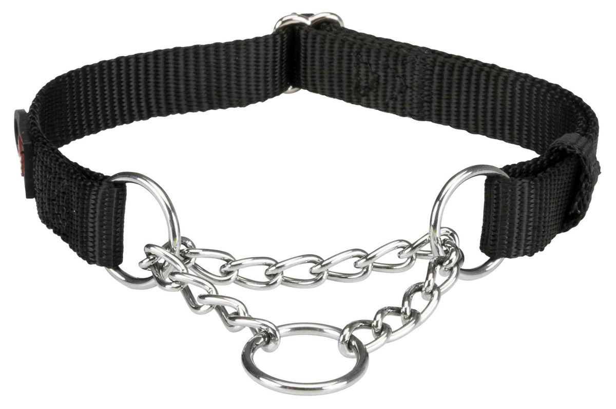 Trixie Premium Stop-the-pull Collar, 35-50 cm/20 mm,M-L, Jet Black