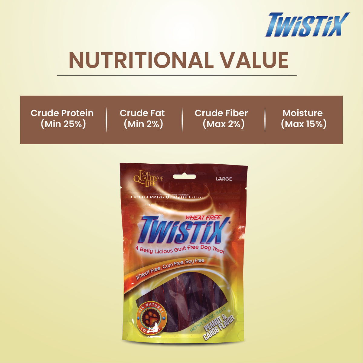 Twistix Peanut & Carob Flavor,156 gm, Large - 631627_1.jpg