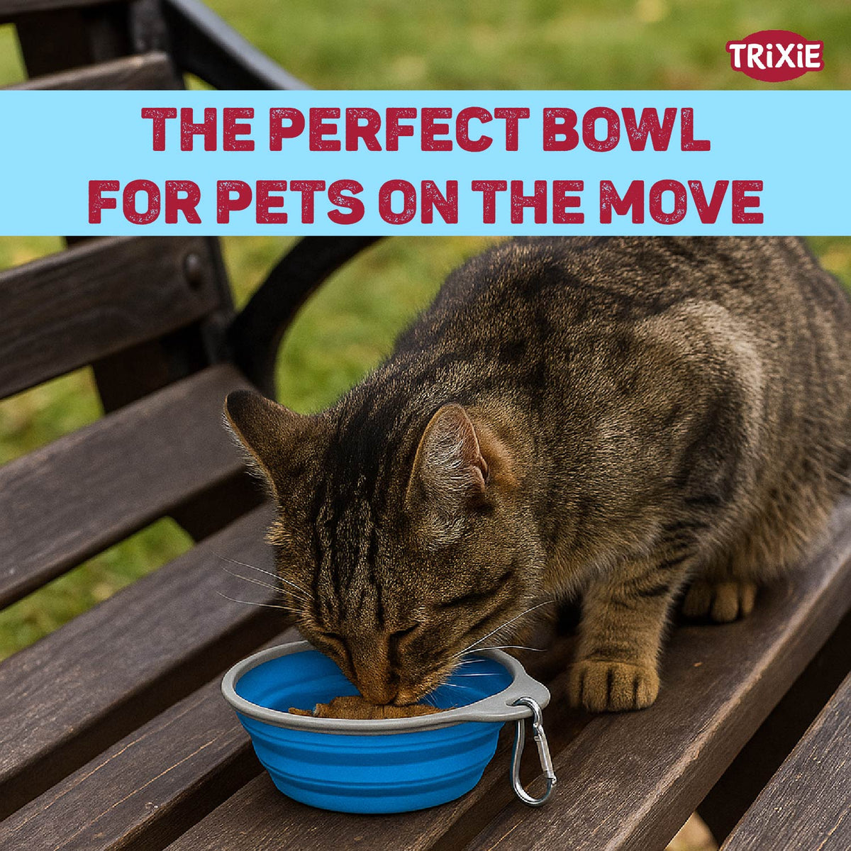Trixie Travel bowl, TPR, solid rim, 0.5 l/ø 14 cm, various