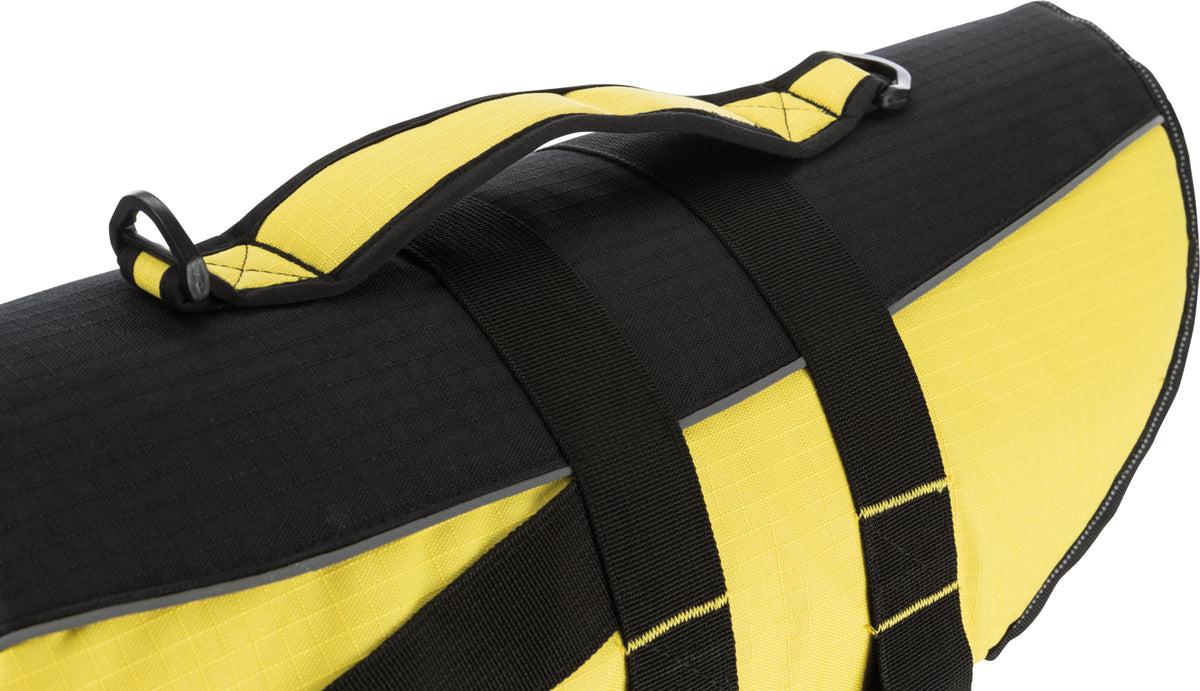 Trixie Life Vest for Dogs, Back Length - 28 cm, 30-50 cm, XS, Yellow/Black