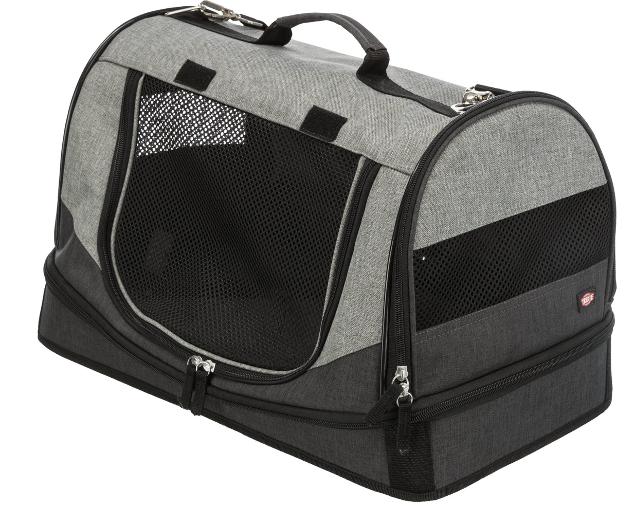 Trixie Holly Carrier, 30 × 30 × 50 cm, upto 15 kg, Black/Grey