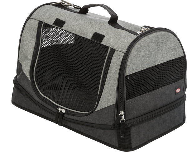 Trixie Holly Carrier, 30 × 30 × 50 cm, upto 15 kg, Black/Grey