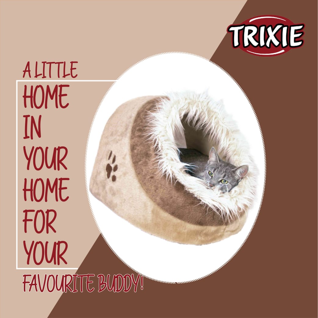 Trixie Minou Cuddly Cave Dog/Cat Bed, 16 x 10 x 14 inch