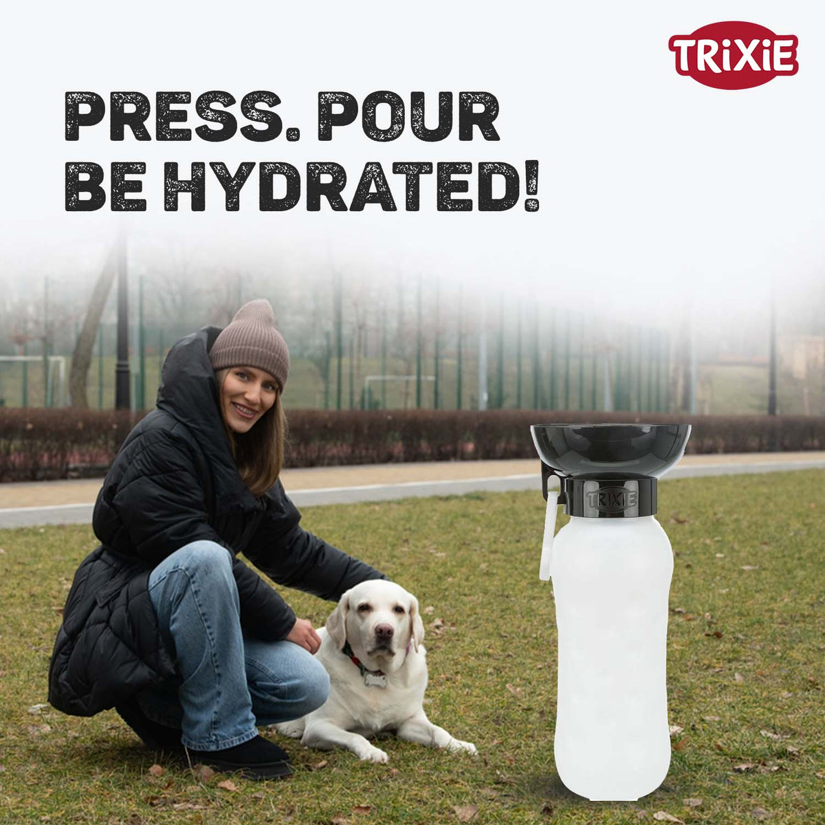 Trixie Bottle with bowl, plastic, 0.55L
