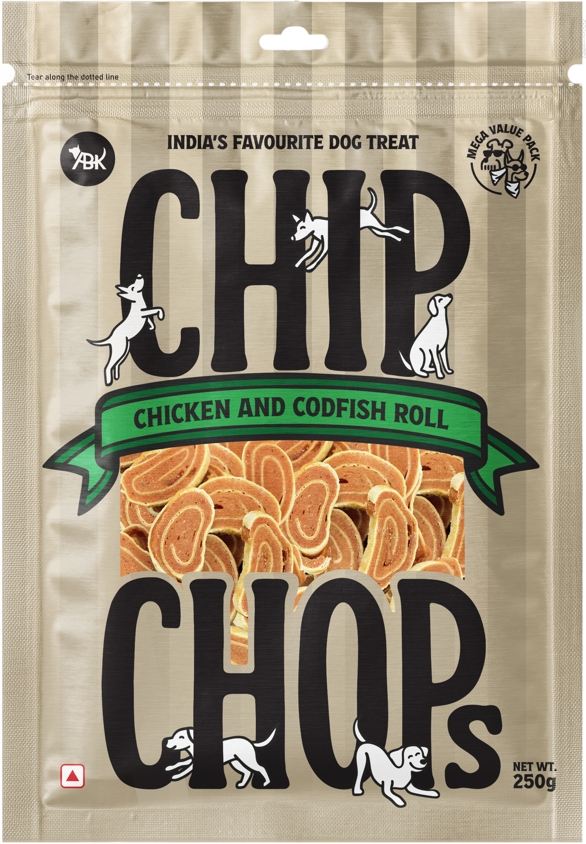 Chip Chops Chicken & Codfish Rolls, 250 gm - CC2506.png