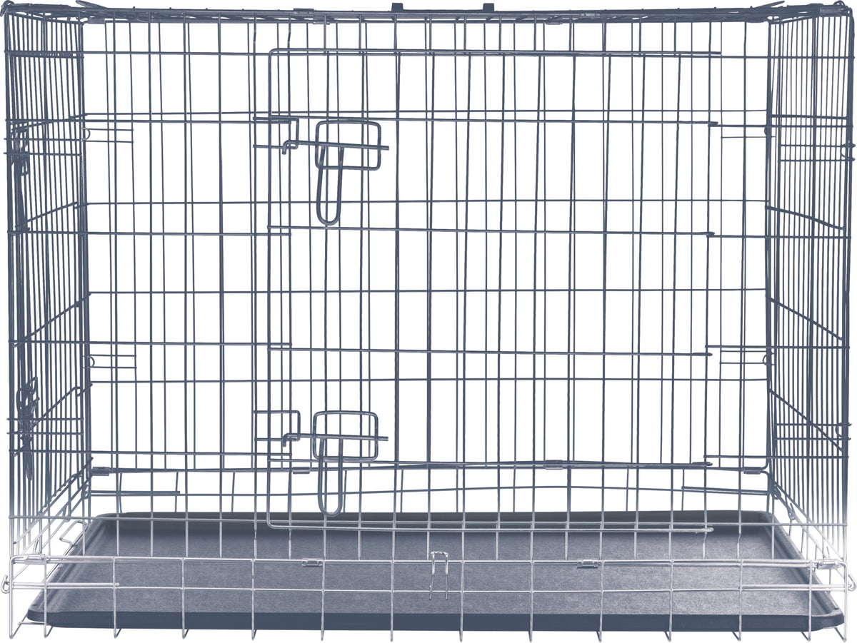Trixie Home Kennel, Wire Mesh with Two Doors, 93L x 62W x 69H  cm / 37L x 24W x 27H inch