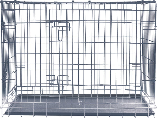 Trixie Home Kennel, Wire Mesh with Two Doors, 93L x 62W x 69H  cm / 37L x 24W x 27H inch