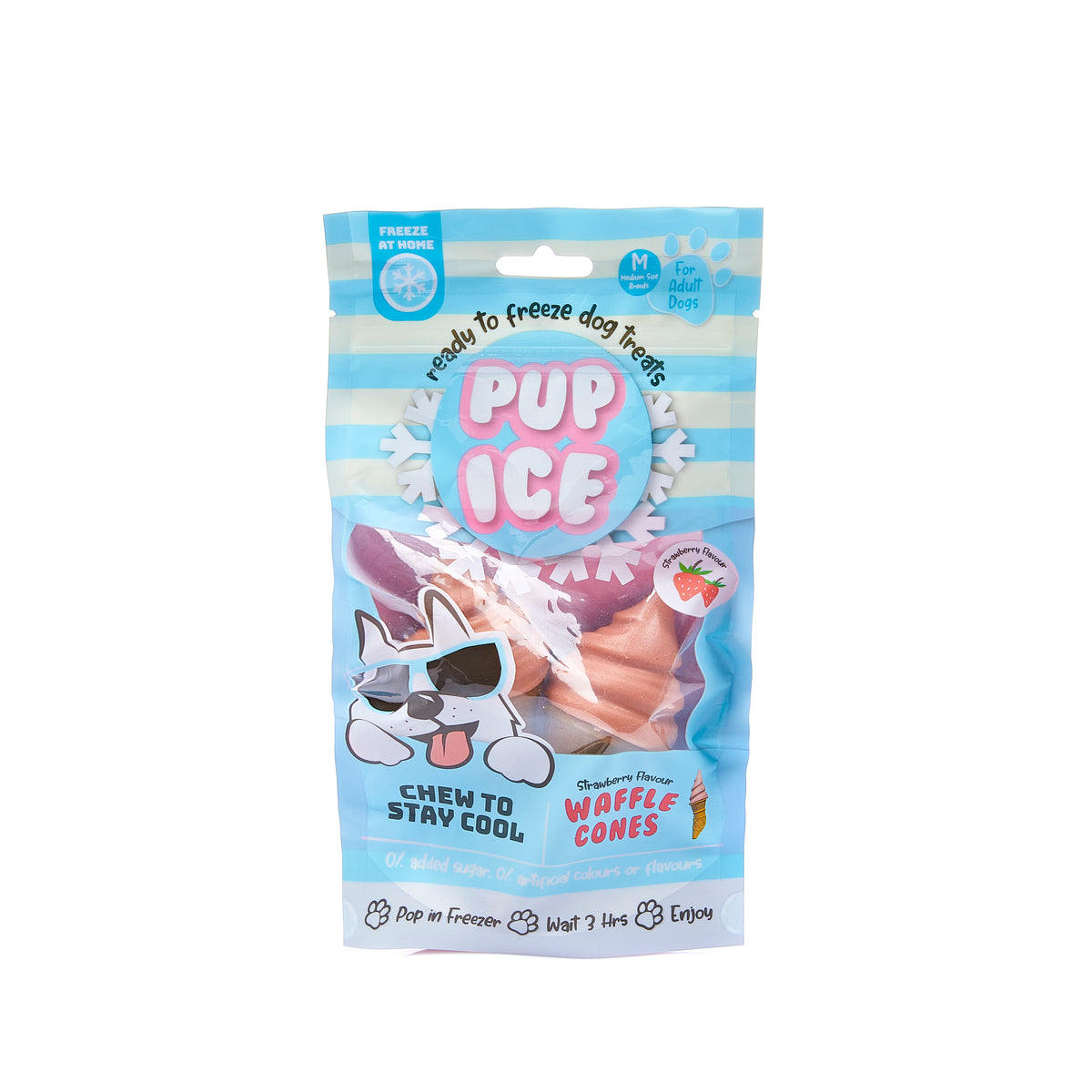 Pup Ice Waffle Cones, Strawberry Flavour, 2 Pcs 110g - PI07.jpg