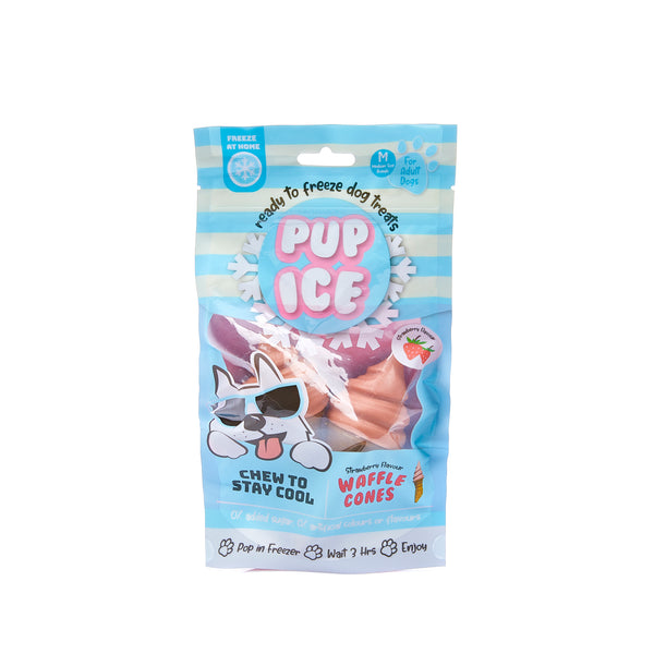 Pup Ice Waffle Cones, Strawberry Flavour, 2 Pcs 110g - PI07.jpg